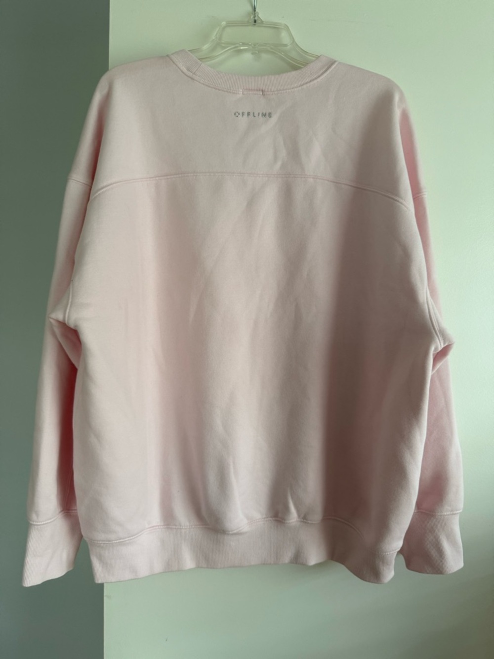 OFFLINE By Aerie Cloud Fleece Oversized Crewneck Sweatshirt - Pink Petal - Picture 4 of 14